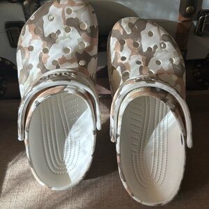 Nude Tone Camouflage Crocs